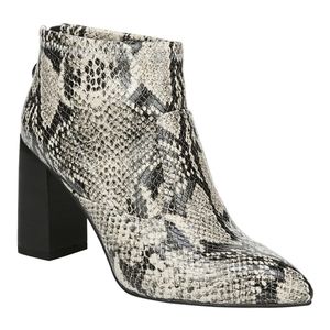 Franco Sarto Snakeskin Print Bootie